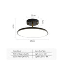Minimalist LED ceiling light gold black copper bedroom living room hallway