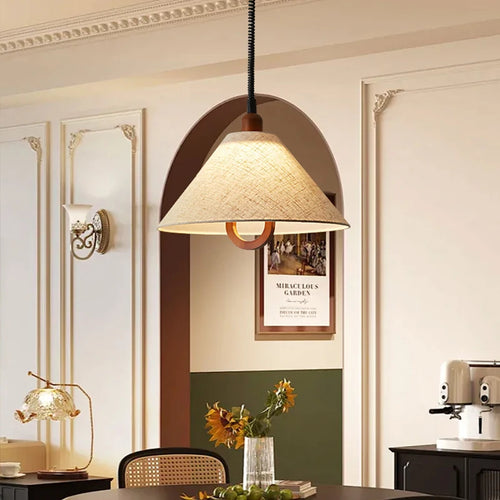 Minimalist retro hemp rope chandelier for medieval-style interiors - vue 3 sur 7
