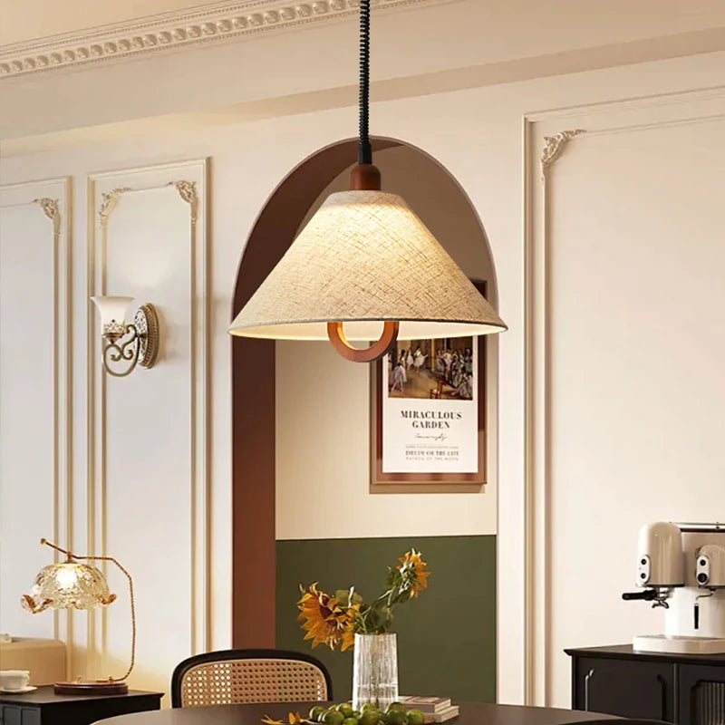 Minimalist retro hemp rope chandelier for medieval-style interiors - vue 3 sur 7