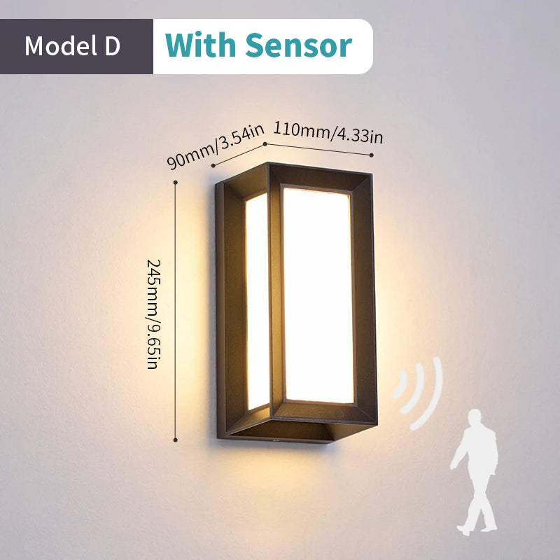 applique murale led extérieure avec détecteur de mouvement automatique - vue 14 sur 20