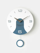 horloge murale silencieuse en bois massif design créatif