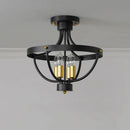 lustre style américain fer simple rétro pour restaurant et étude