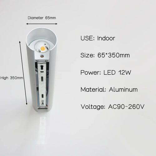 applique murale led en aluminium haut et bas au40