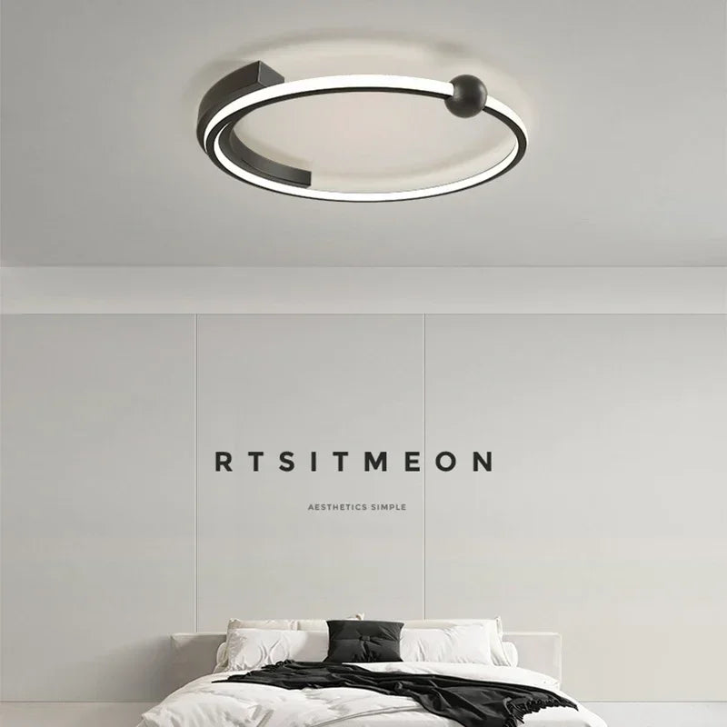 Plafonnier moderne à LEDs pour chambre salon salle à manger étude décoration de la maison minimalisme - vue 7 sur 16