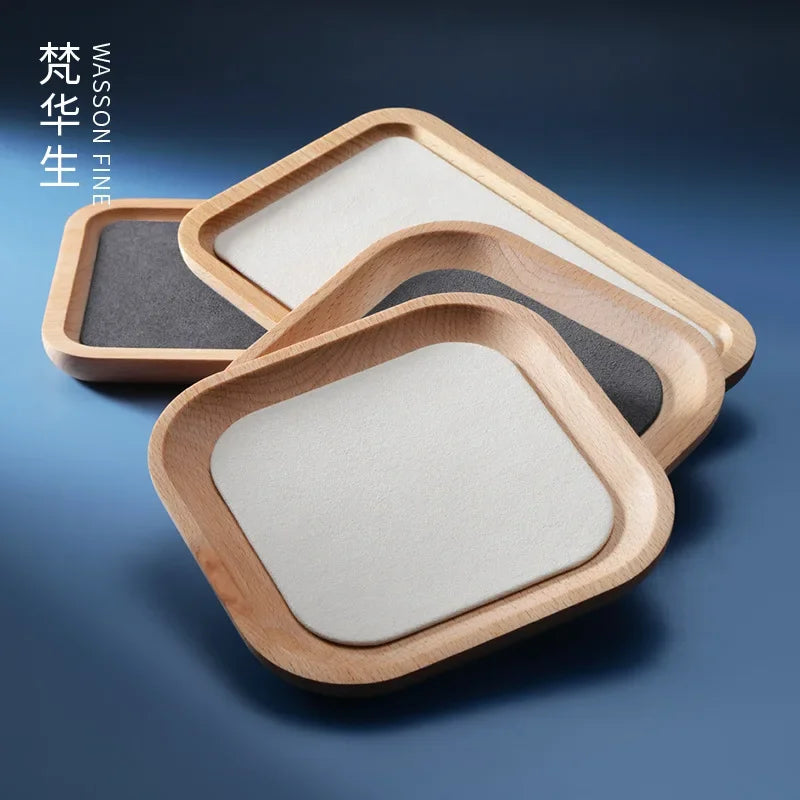 plateau de rangement en bois pour bijoux montres et colliers - vue 4 sur 9