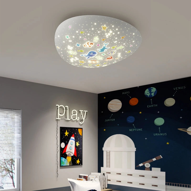 plafonnier led moderne avec intensité variable pour décoration intérieure - vue 7 sur 8