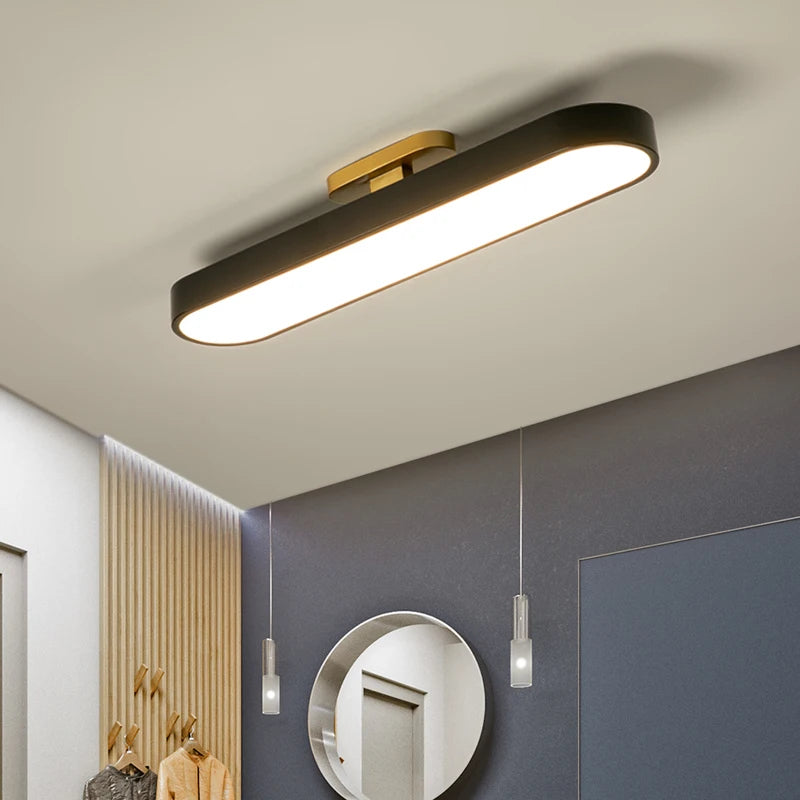 modern and minimalist rectangular recessed LED ceiling light - vue 3 sur 9