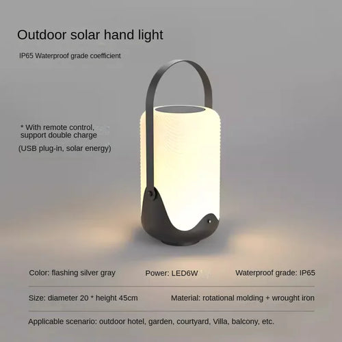 lampe de bureau portable led solaire usb avec télécommande étanche - vue 11 sur 10