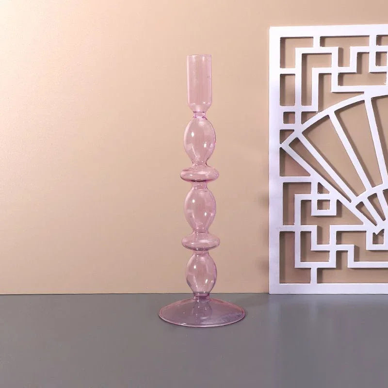 bougeoir en verre pour décoration de mariage et centre de table - vue 19 sur 29