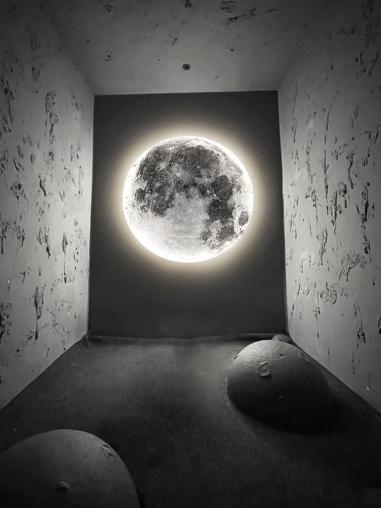 Modern moon wall light minimalist decorative LED lamp - vue 3 sur 10