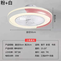 plafonnier moderne nordique avec ventilateur led intelligent et silencieux
