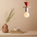Suspension LED design bois petite lumière déco