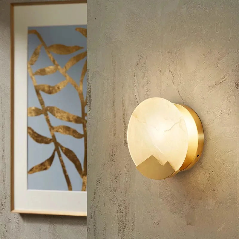 applique murale simple en marbre naturel pour éclairage intérieur - vue 4 sur 13