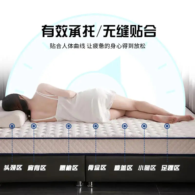 Latex mattress home hotel cushion thickened dormitory single double student tatami mattress, fashion sponge mats - vue 3 sur 10