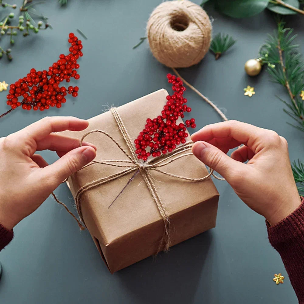 branche de baies artificielles pour décoration de Noël - vue 7 sur 12