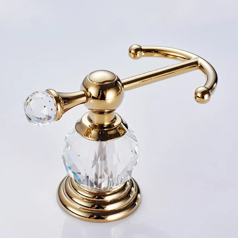 crochet en cristal et acier inoxydable pour salle de bain - vue 3 sur 6