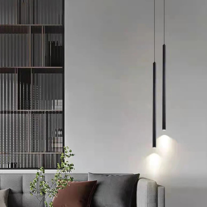 suspension minimalistes en cuivre fil réglable 4000k - vue 5 sur 10