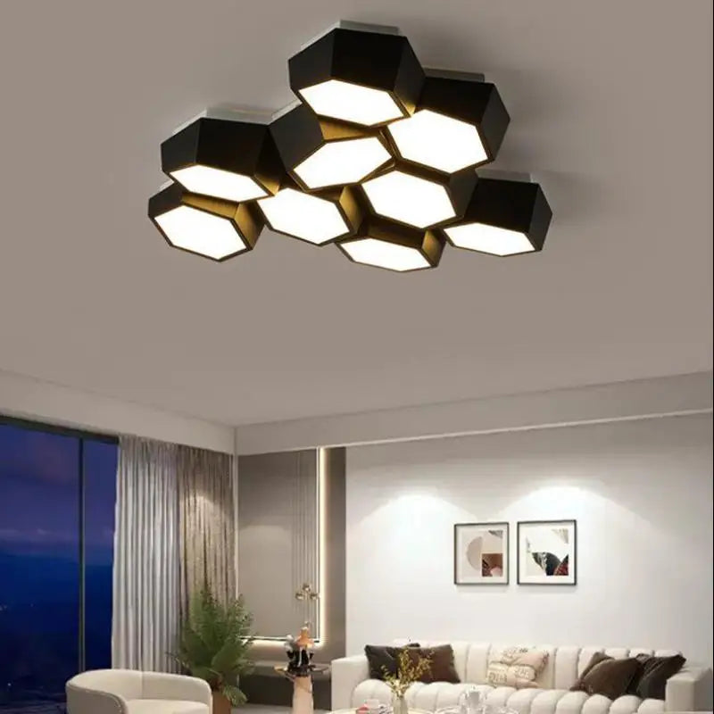 plafonnier moderne avec lumière led pour bureau et étude - vue 4 sur 12