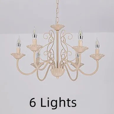 lustre rétro en fer forgé style campagnard américain pour décoration intérieure - vue 8 sur 12