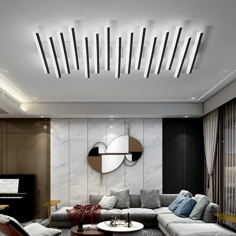 lustre nordique acrylique led moderne pour bar restaurant - vue 4 sur 12
