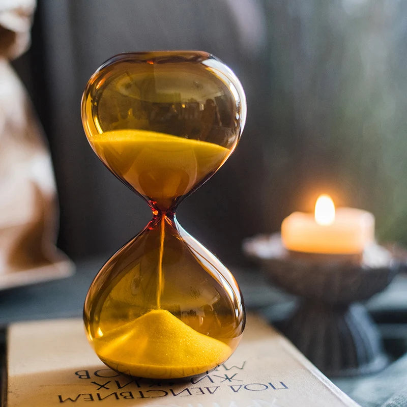 sablier en verre décoratif pour bureau et cadeau - vue 3 sur 8