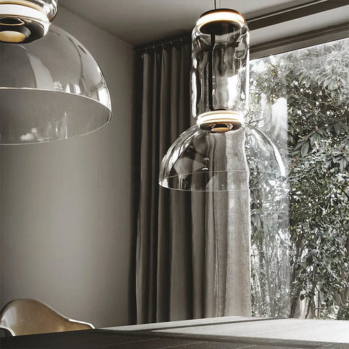 lampe led suspendue verre design moderne - vue 3 sur 25