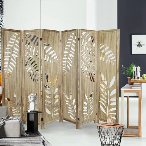 Carved Room Dividers,6 Panel Room Divider With Hand Carved Vintage Style Room Dividers And Folding Privacy Screens - vue 7 sur 11