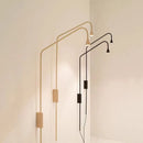 Minimalist gold wall light for reading and decoration