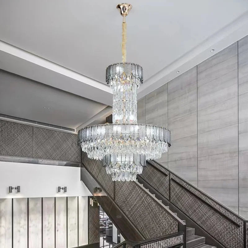 lustre en cristal de luxe pour hôtel et villa - vue 7 sur 24