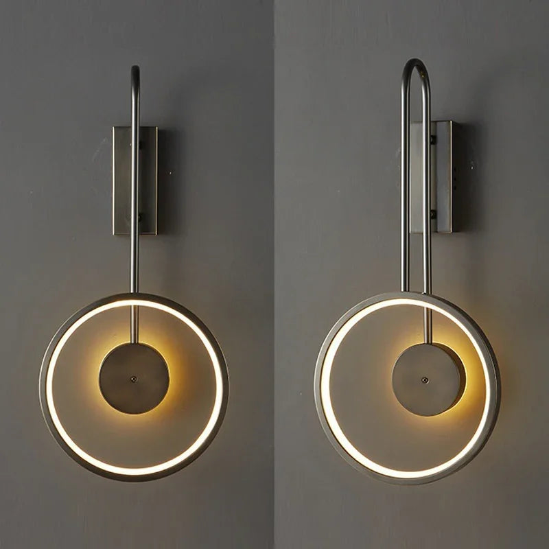 Light Luxury Bedroom Wall Light, Fashionable and Simple LED Living Room Background Wall Light, Bedside Lamp, Stair Light - vue 3 sur 8