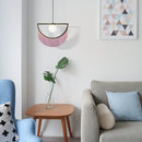 lampe à poser cœur avec pompon rose style nordique créatif