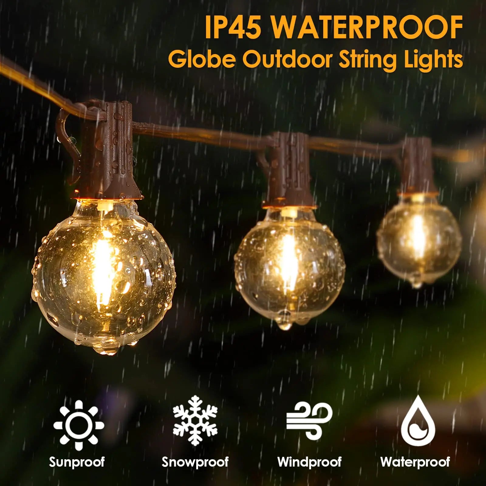 guirlande lumineuse extérieure à intensité variable pour jardin et Noël - vue 3 sur 9