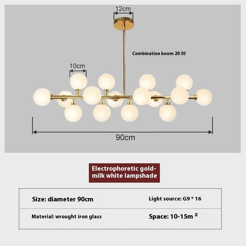 Creative nordic frosted glass pendant light, minimalist design - vue 5 sur 9