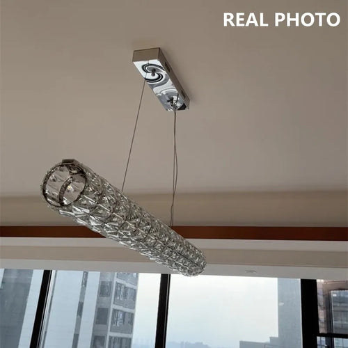 lustre moderne led en cristal k9 art décor maison