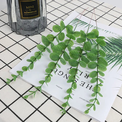 Artificial Eucalyptus Leaves, Green Plant Branches for Wedding Party, Home Garden, Table Decoration, Wreath, Outdoor 10/20/50Pcs - vue 5 sur 7