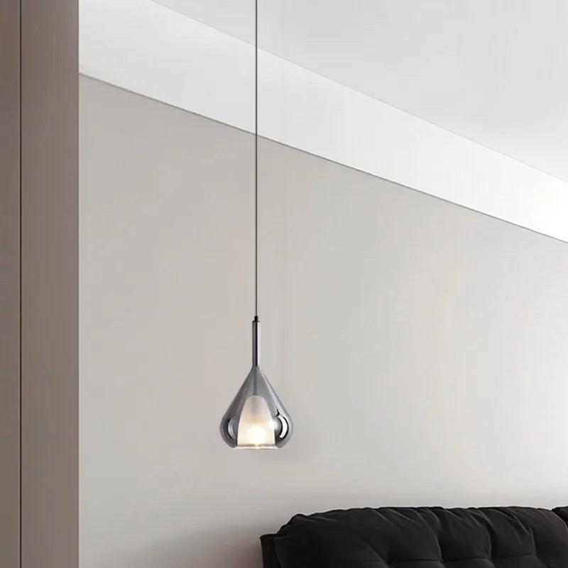 lustre design italien moderne minimaliste en verre - vue 7 sur 10