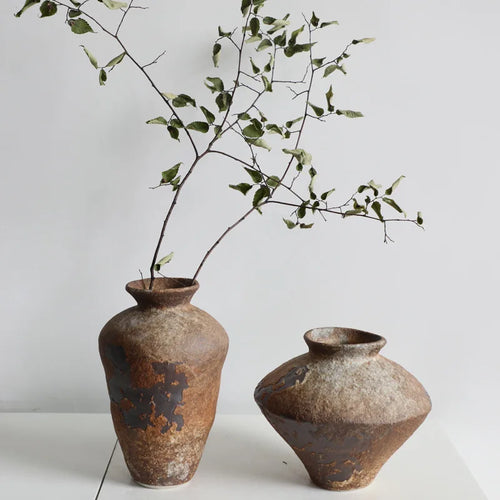 Retro And Nostalgic Handmade Ceramic Vases, Homestay Hotels, Zen Inspired Flower Arrangements, New Chinese Style Decorations - vue 2 sur 6