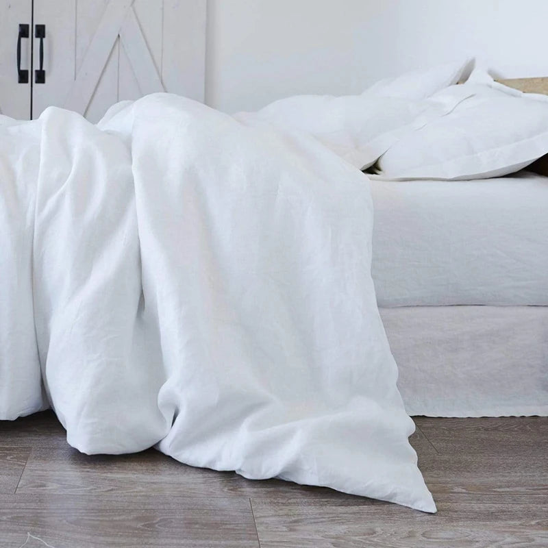 housse de couette en lin naturel doux et respirant