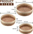 3 Size Woven Storage Basket, Organize Straw Cosmetics Storage Basket, Snack Food Storage Table Basket Made of Cattail Material