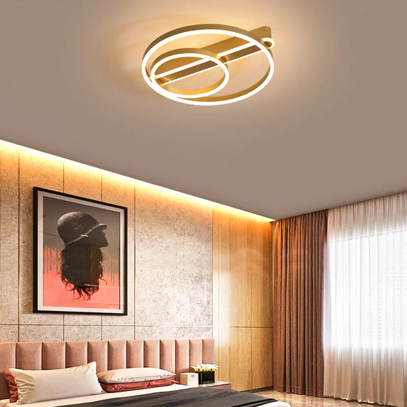 plafonnier led simple acrylique circulaire style nordique - vue 4 sur 10
