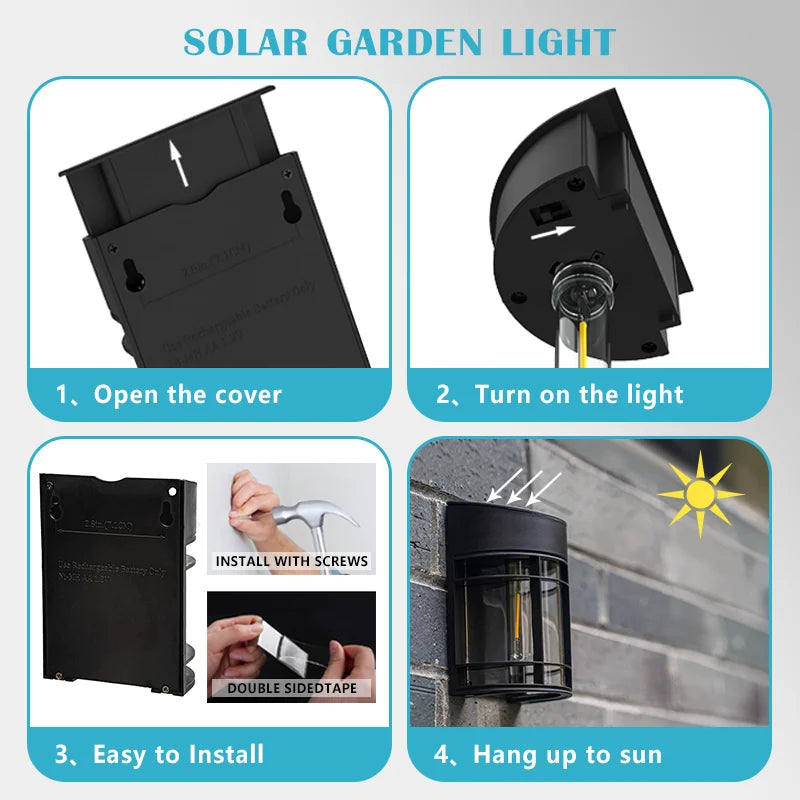 lumière solaire led extérieure pour clôture et paysage - vue 4 sur 8