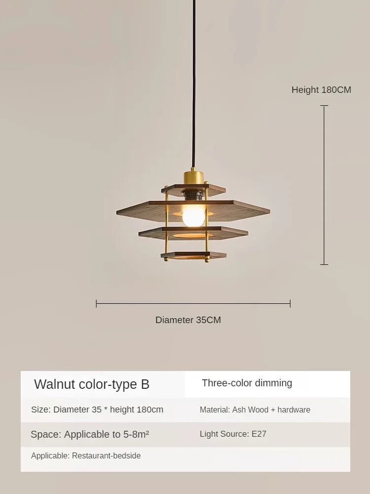 lustre en bois massif de style médiéval pour restaurant rétro - vue 9 sur 10