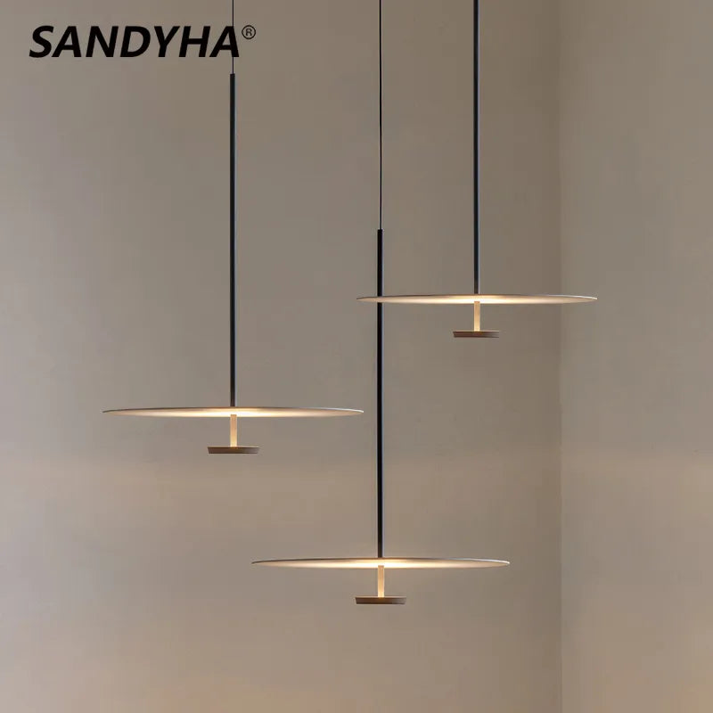 lustre led annulaire minimaliste suspendu
