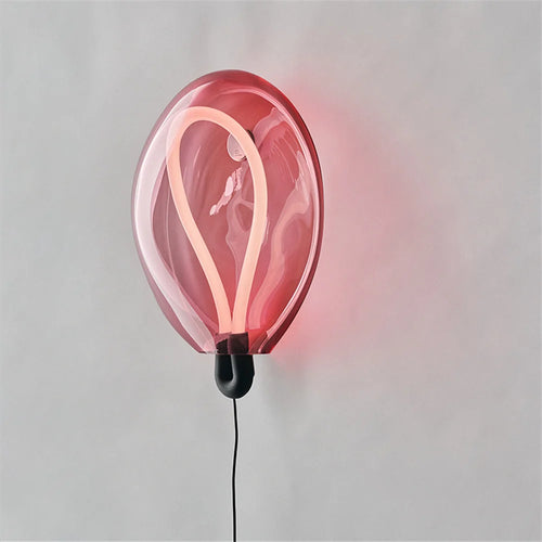 Nordic design coloured glass LED wall light for modern interiors