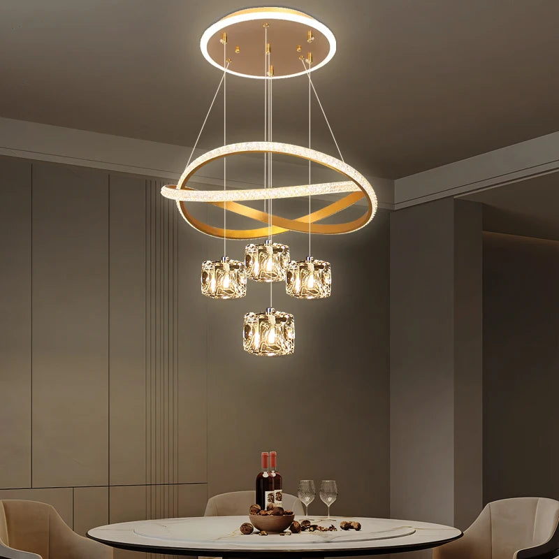 lustre led design pour éclairage intérieur moderne et élégant - vue 4 sur 14
