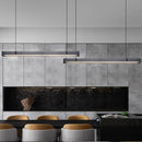 Lustre long en verre led design minimaliste