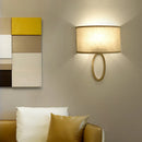 Curved wall light bedside beige modern minimalist hotel room LED wall lamp
