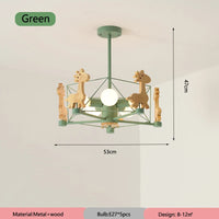 Kids Room Lighting Nordic Children Child Room Ceiling Light E27 Holder Star Diamond LED Suspension Wooden Hanging Lamp