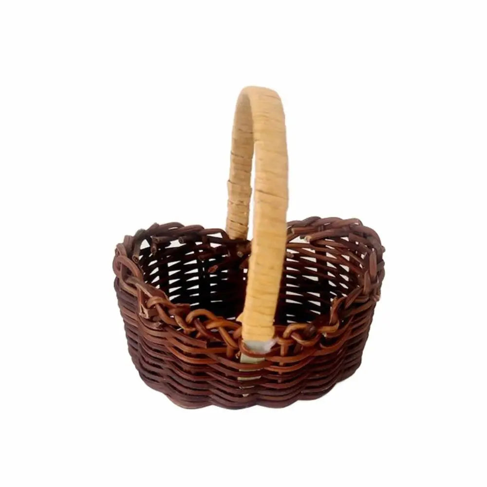 mini paniers tressés pour fleurs avec poignée décorations de fête et mariage - vue 12 sur 13