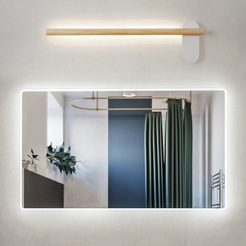 Adjustable nordic wall light in wood and metal - vue 4 sur 9